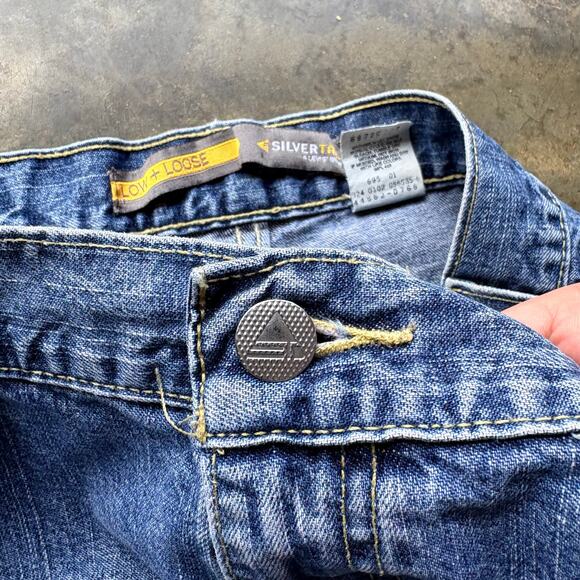 Crazy‎ Vintage Baggy Wide Leg Levis Silver Tab Jeans - Picture 6 of 8
